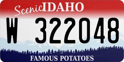 ID license plate W322048