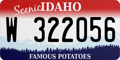 ID license plate W322056