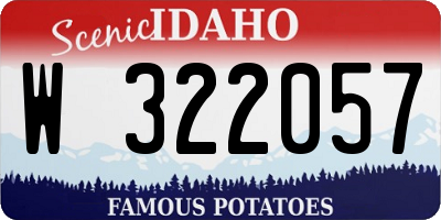 ID license plate W322057