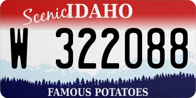 ID license plate W322088