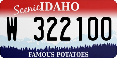 ID license plate W322100