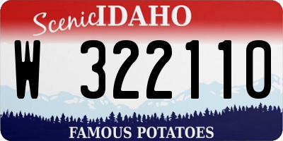 ID license plate W322110