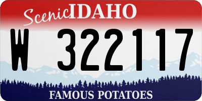 ID license plate W322117
