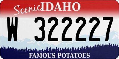 ID license plate W322227