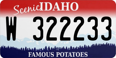 ID license plate W322233