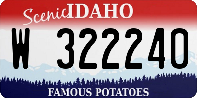 ID license plate W322240