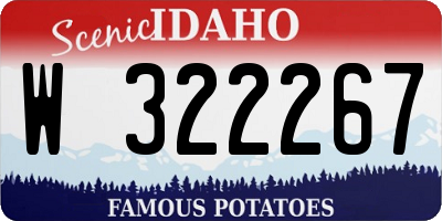 ID license plate W322267