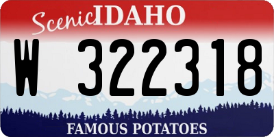 ID license plate W322318