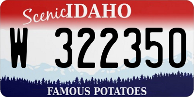 ID license plate W322350