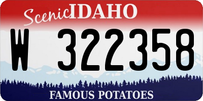 ID license plate W322358