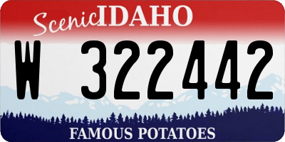 ID license plate W322442