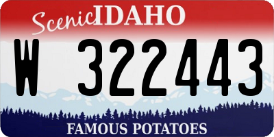 ID license plate W322443