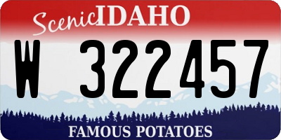 ID license plate W322457