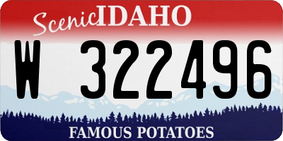 ID license plate W322496