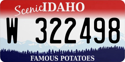 ID license plate W322498