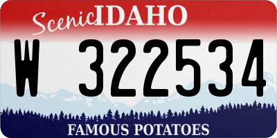 ID license plate W322534