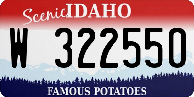 ID license plate W322550
