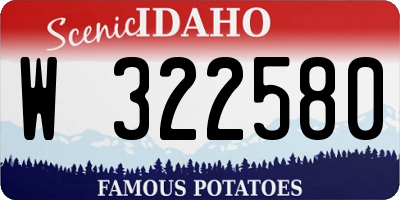 ID license plate W322580