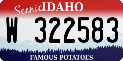 ID license plate W322583