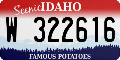 ID license plate W322616