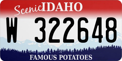 ID license plate W322648