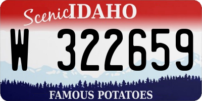 ID license plate W322659