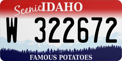 ID license plate W322672