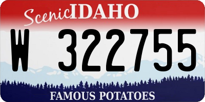 ID license plate W322755