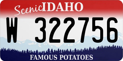 ID license plate W322756