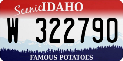 ID license plate W322790