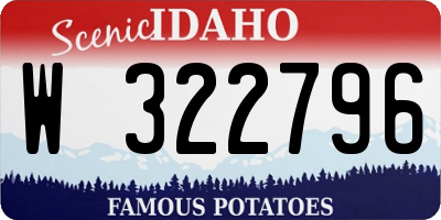 ID license plate W322796