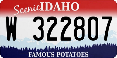 ID license plate W322807