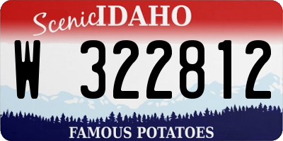 ID license plate W322812