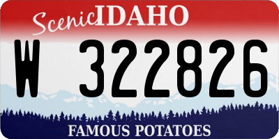 ID license plate W322826