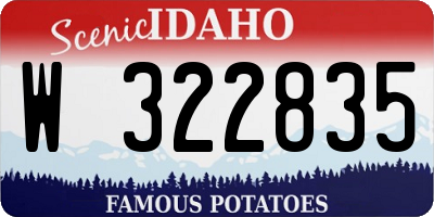 ID license plate W322835
