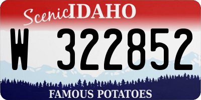ID license plate W322852