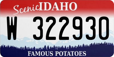 ID license plate W322930