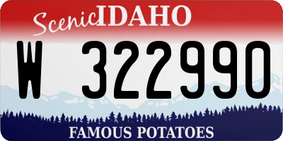 ID license plate W322990