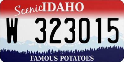 ID license plate W323015