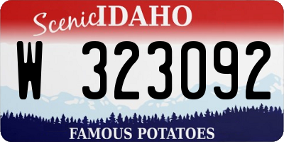 ID license plate W323092