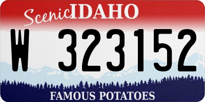 ID license plate W323152