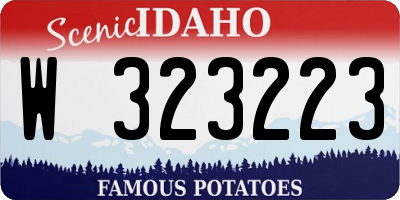 ID license plate W323223