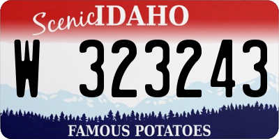 ID license plate W323243