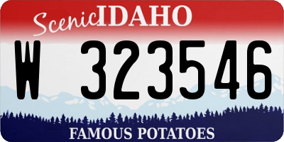 ID license plate W323546