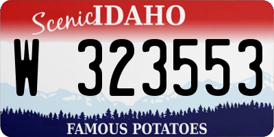 ID license plate W323553