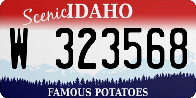 ID license plate W323568