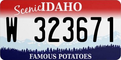 ID license plate W323671