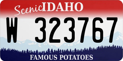 ID license plate W323767