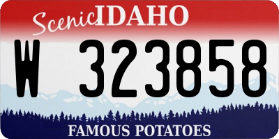 ID license plate W323858