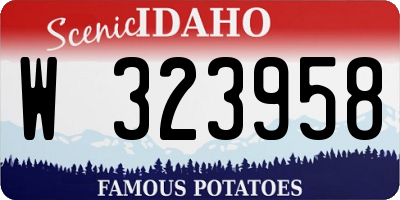 ID license plate W323958